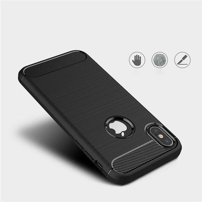 Obal na Apple iPhone XS / X, Techsuit, Karbón, Čierny