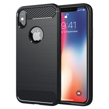 Obal na Apple iPhone XS / X, Techsuit, Karbón, Čierny