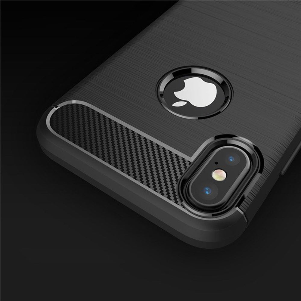 Obal na Apple iPhone XS / X, Techsuit, Karbón, Čierny