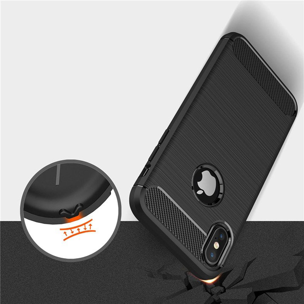 Obal na Apple iPhone XS / X, Techsuit, Karbón, Čierny