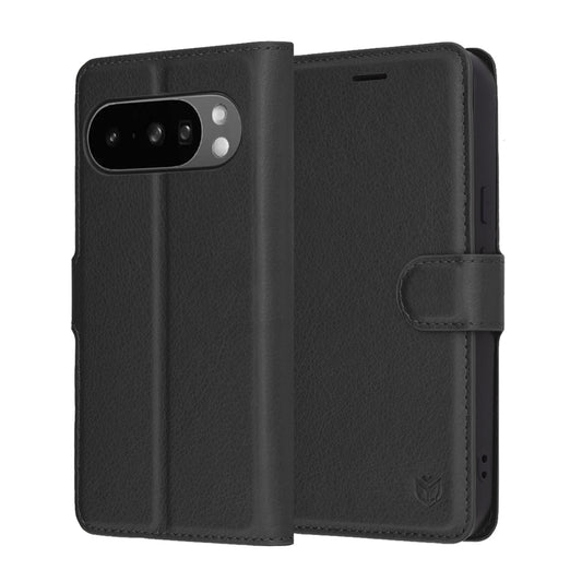 Obal na Google Pixel 10 Pro XL, Techsuit, kožené folio, čierny