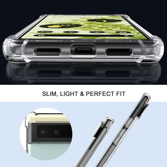Obal na Google Pixel 6, Techsuit, nárazuvzdorný priehľadný, transparentný