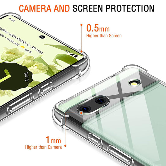 Obal na Google Pixel 6a, Techsuit, nárazuvzdorný priehľadný, transparentný