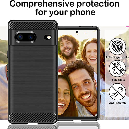 Obal na Google Pixel 7, Techsuit, Karbón, Čierny