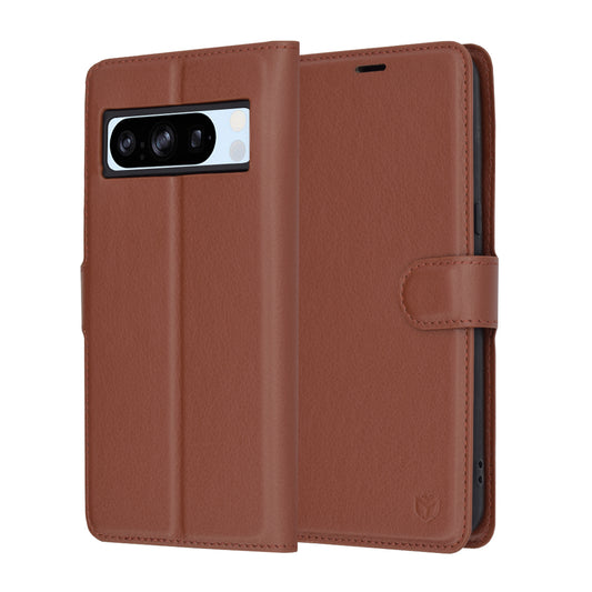 Obal na Google Pixel 8 Pro, Techsuit, kožené folio, hnedý