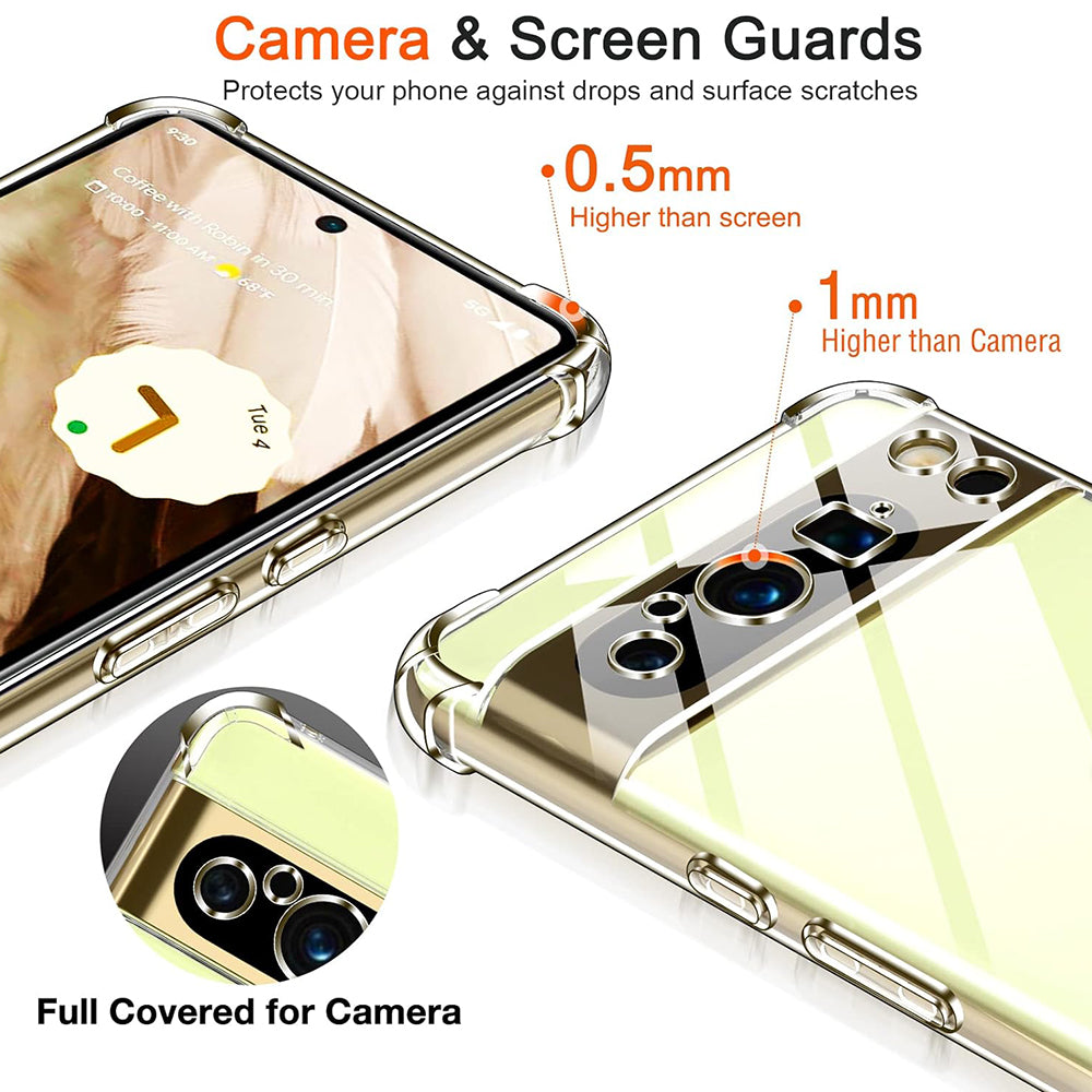 Obal na Google Pixel 8 Pro, Techsuit, nárazuvzdorný priehľadný, transparentný