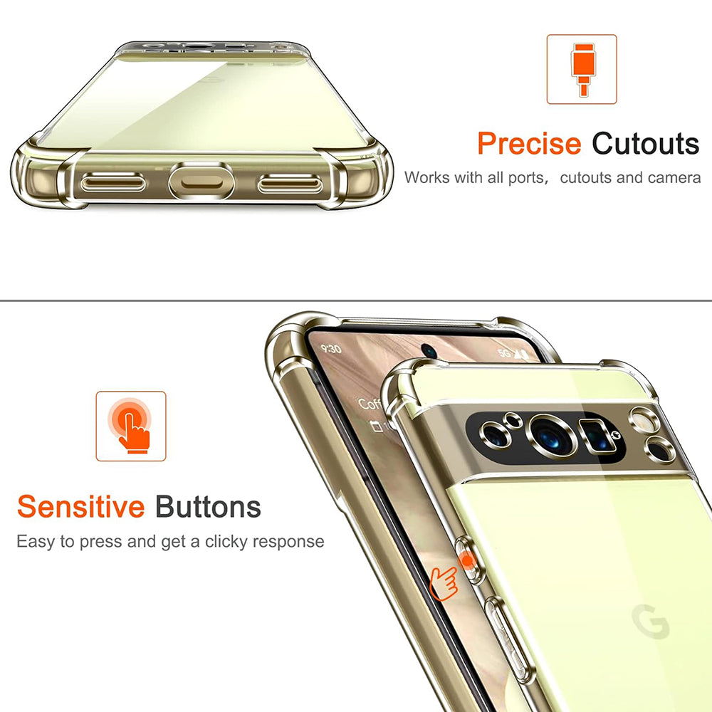 Obal na Google Pixel 8 Pro, Techsuit, nárazuvzdorný priehľadný, transparentný