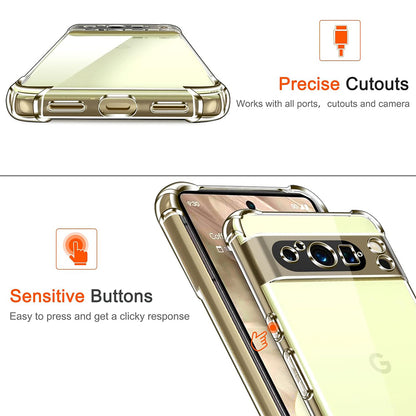 Obal na Google Pixel 8 Pro, Techsuit, nárazuvzdorný priehľadný, transparentný
