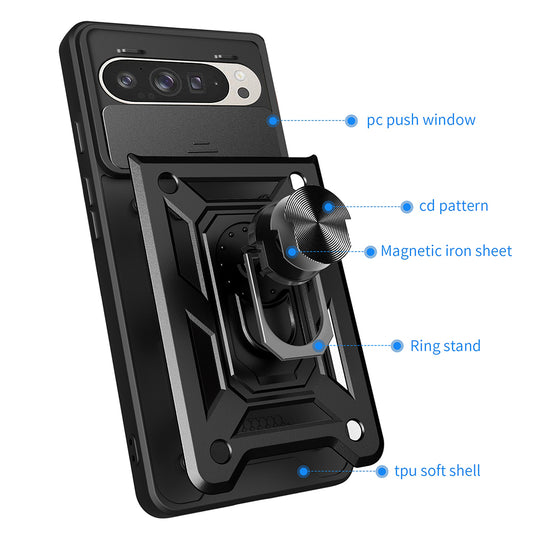 Puzdro pre Google Pixel 9 / 9 Pro, Techsuit, CamShield, Ružové