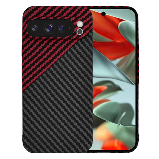 Puzdro pre Google Pixel 9 Pro XL, Techsuit, Carbonite FiberShell, Čierno-červené