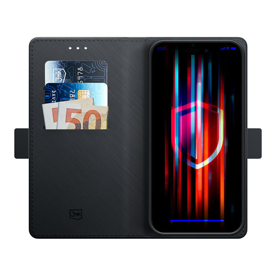 Puzdro na Google Pixel 9a, 3MK, Peňaženka, Čierne