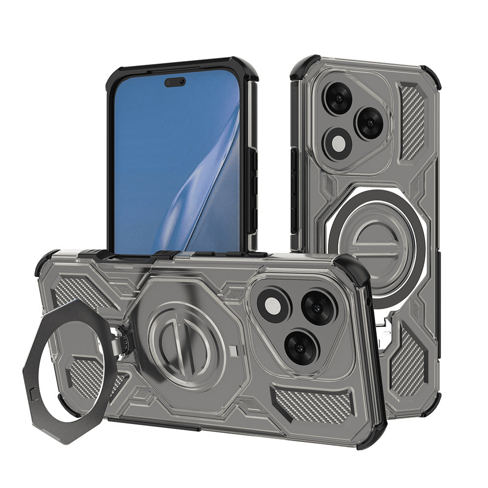 Puzdro pre Honor 400 Lite, Techsuit, Carbon Shield Pro, Fumé