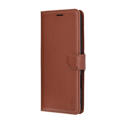Puzdro na Honor 400 Lite, Techsuit, kožené folio, hnedé