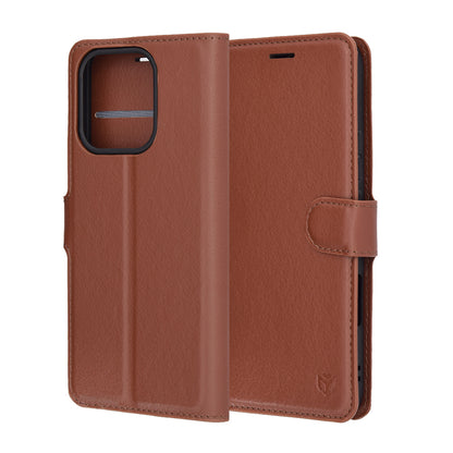 Puzdro na Honor 400 Lite, Techsuit, kožené folio, hnedé