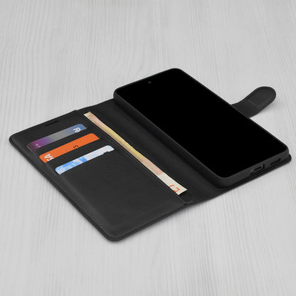 Case for Honor 400 Lite, Techsuit, Leather Folio, Black