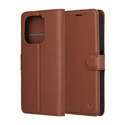 Puzdro pre Honor 400 Smart 4G / X7d 4G / 400 Smart 5G, Techsuit, Leather Folio, Hnedé