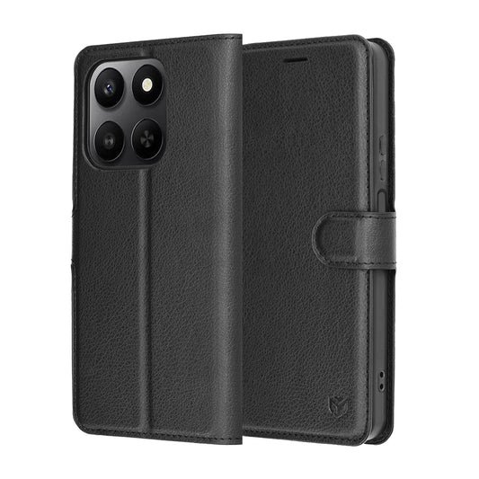 Puzdro pre Honor 400 Smart 4G / X7d 4G / 400 Smart 5G, Techsuit, kožené folio, čierne