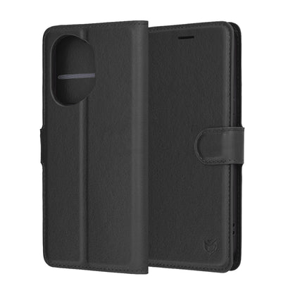 Puzdro na Honor 400, Techsuit, kožené folio, čierne
