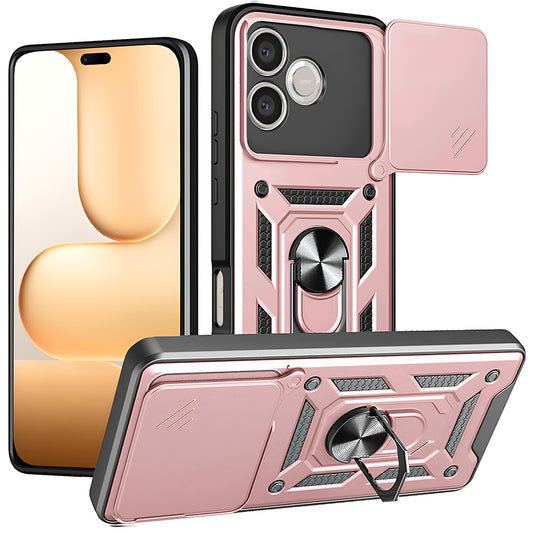 Puzdro pre Honor 600 Lite, Techsuit, CamShield, Ružovo Zlaté