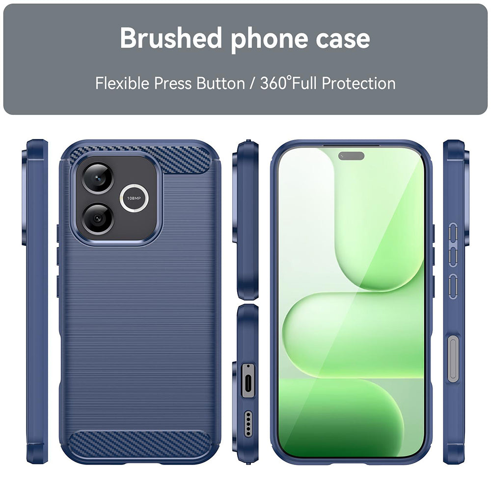 Puzdro pre Honor 600 Lite, Techsuit, Carbon, Modrá