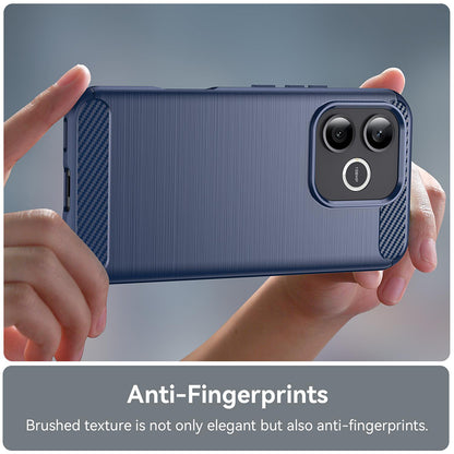 Puzdro pre Honor 600 Lite, Techsuit, Carbon, Modrá