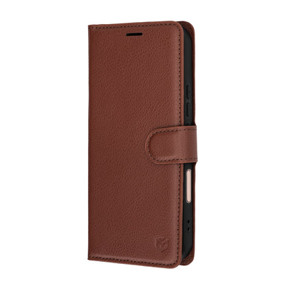 Puzdro pre Honor 600 Lite, Techsuit, Leather Folio, Hnedé