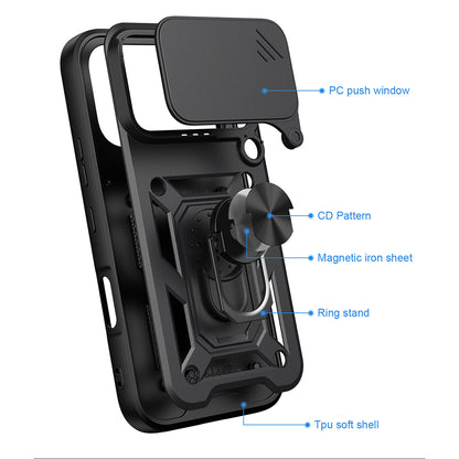 Puzdro pre Honor 600 Pro / 600, Techsuit, CamShield, Čierna