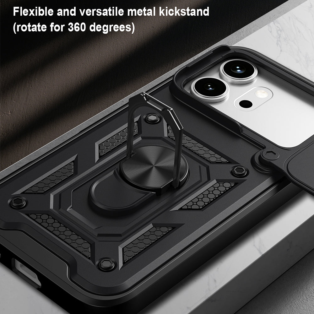 Puzdro pre Honor 600 Pro / 600, Techsuit, CamShield, Čierna