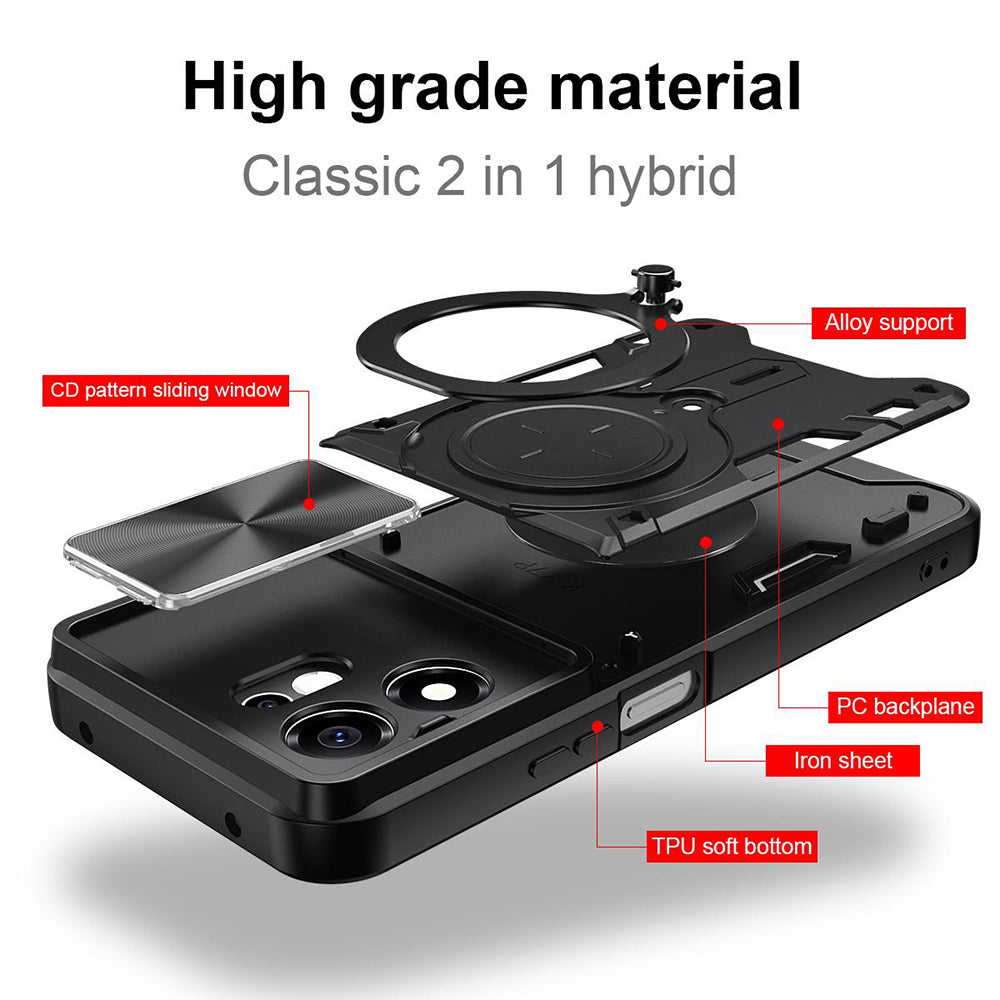 Puzdro pre Honor 600 Smart, Techsuit, CamGuard Pro, Červené