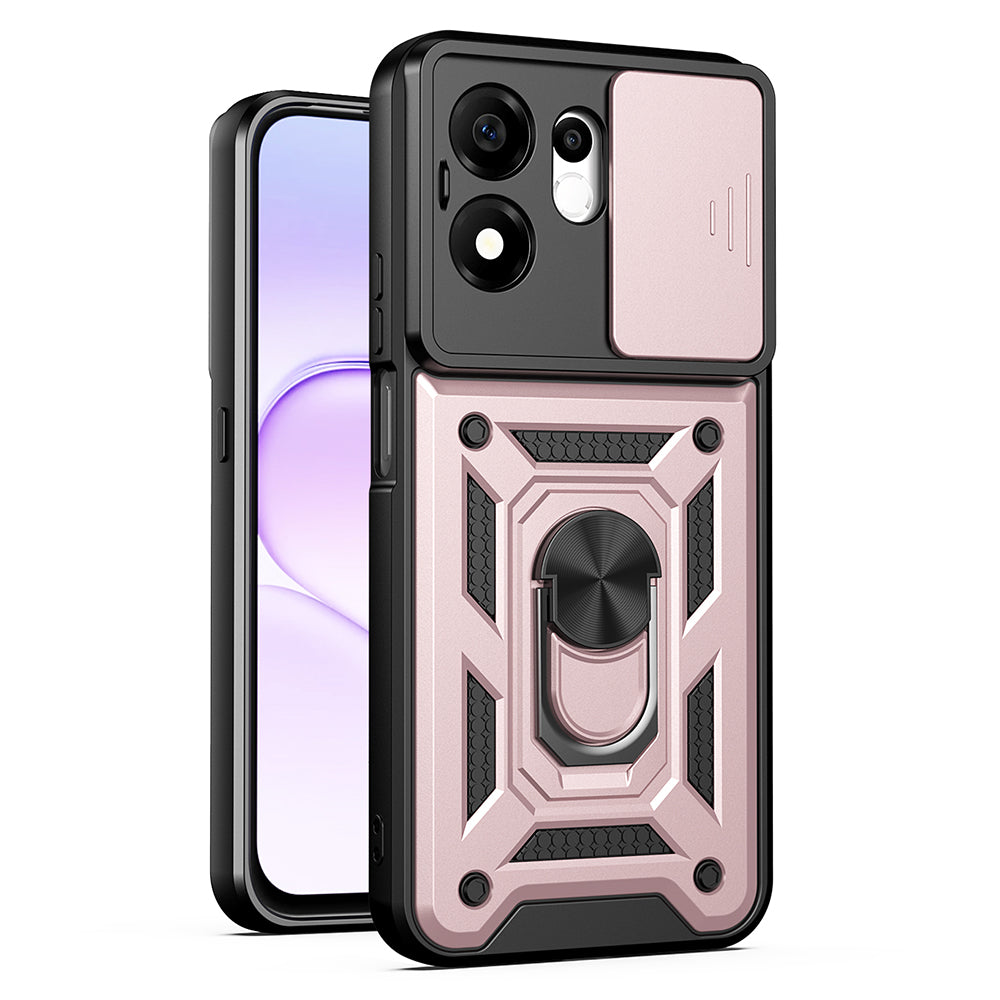 Puzdro pre Honor 600 Smart, Techsuit, CamShield, Ružovo zlaté