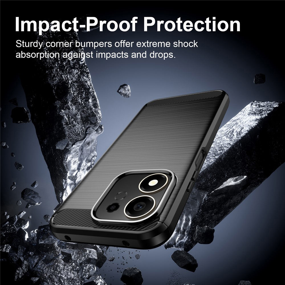 Puzdro pre Honor 600 Smart, Techsuit, Carbon, Čierne