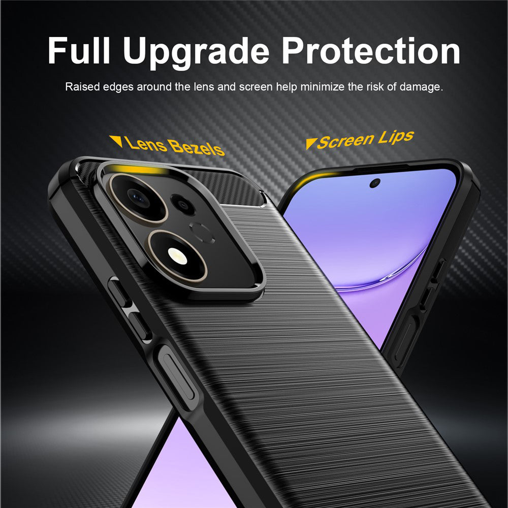 Puzdro pre Honor 600 Smart, Techsuit, Carbon, Čierne