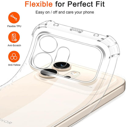 Case for Honor 600, Techsuit, Shockproof Clear, Transparent