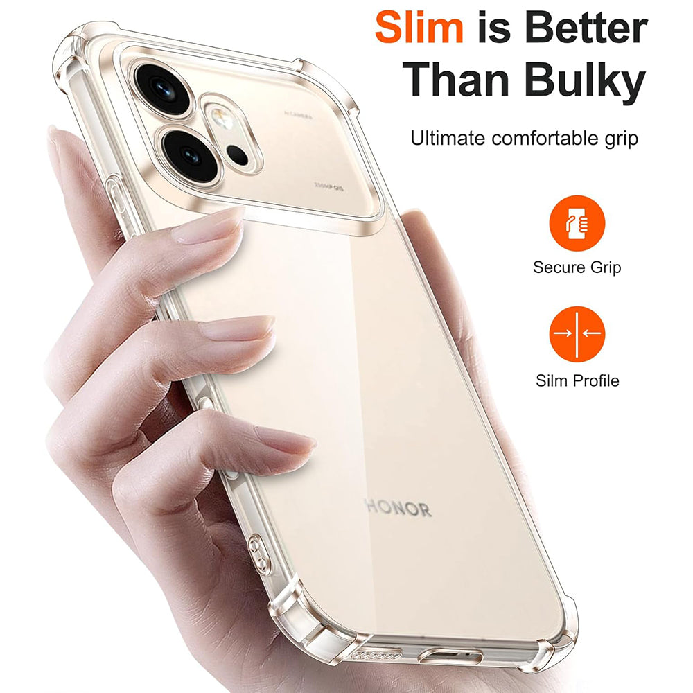 Case for Honor 600, Techsuit, Shockproof Clear, Transparent