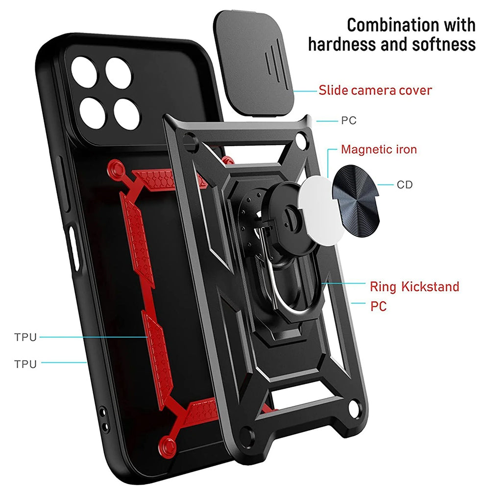 Puzdro pre Honor 70 Lite / X6 / X8 5G, Techsuit, CamShield, Čierne