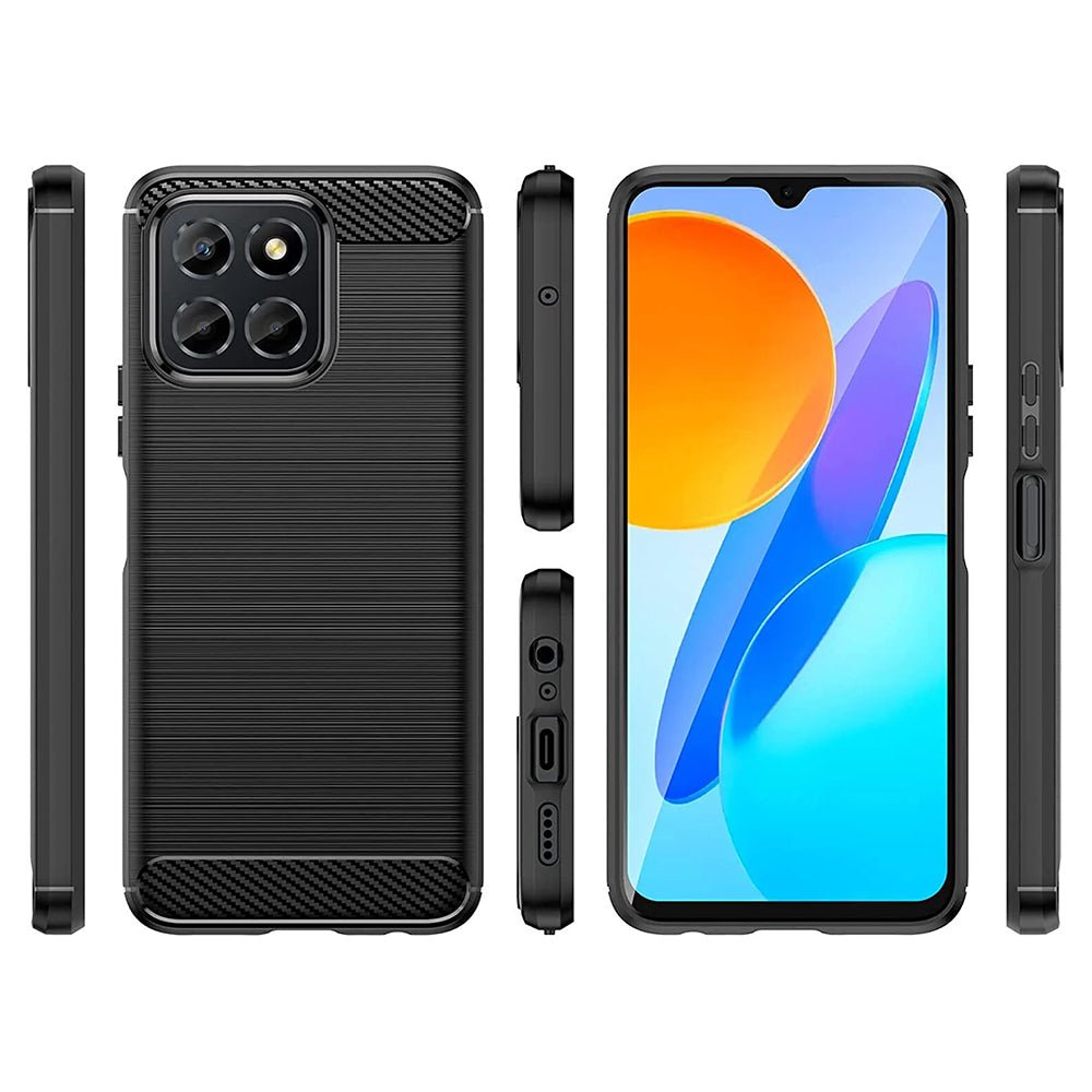 Puzdro pre Honor 70 Lite / X6 / X8 5G, Techsuit, Karbón, Čierne