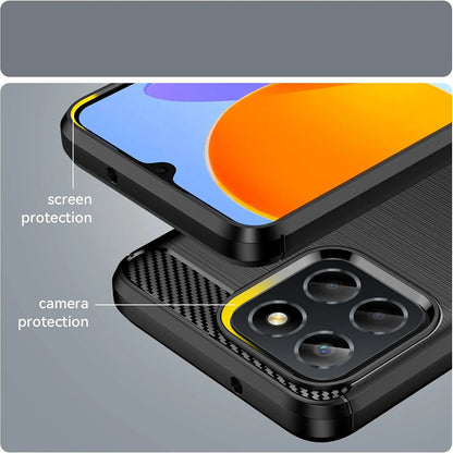 Puzdro pre Honor 70 Lite / X6 / X8 5G, Techsuit, Karbón, Čierne