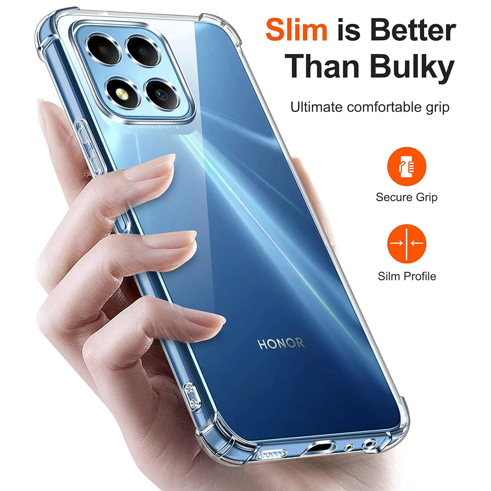Obal na Honor 70 Lite / X6 / X8 5G, Techsuit, nárazuvzdorný priehľadný, transparentný