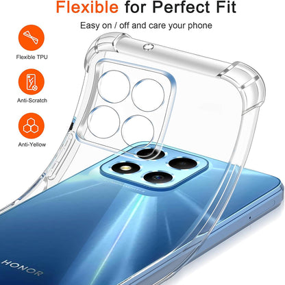 Obal na Honor 70 Lite / X6 / X8 5G, Techsuit, nárazuvzdorný priehľadný, transparentný