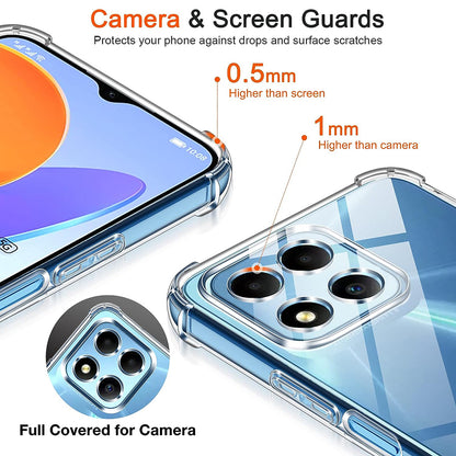 Obal na Honor 70 Lite / X6 / X8 5G, Techsuit, nárazuvzdorný priehľadný, transparentný
