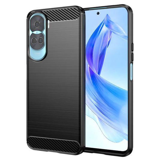 Puzdro pre Honor 90 Lite, Techsuit, Karbón, Čierne