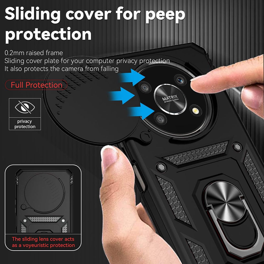 Puzdro pre Honor Magic5 Lite, Techsuit, CamShield, Čierne