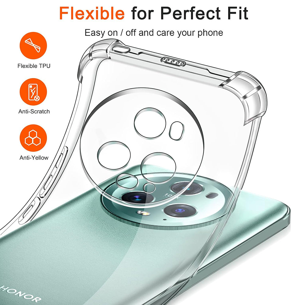 Case for Honor Magic5 Pro, Techsuit, Shockproof Clear, Transparent
