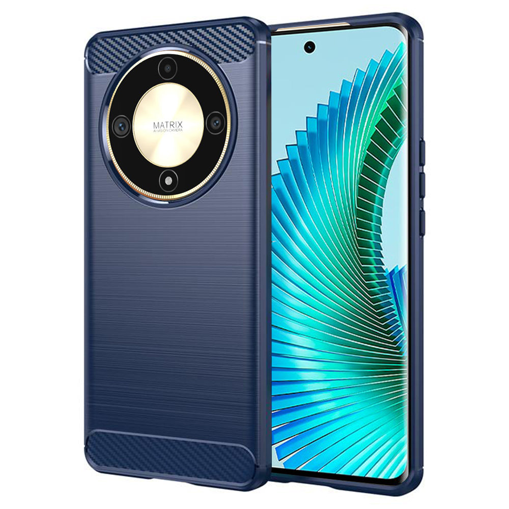 Puzdro pre Honor Magic6 Lite, Techsuit, Carbon, Modrá