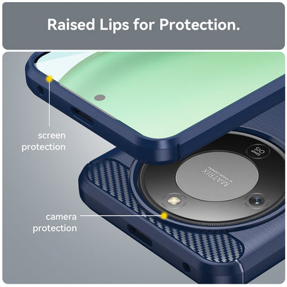 Case for Honor Magic8 Lite, Techsuit, Carbon, Blue