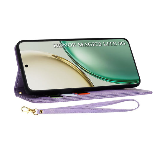 Puzdro pre Honor Magic8 Lite, Techsuit, FlipCraft, Fialové