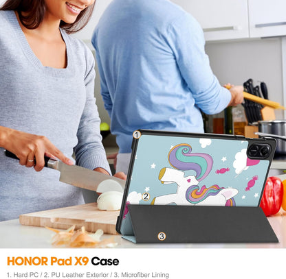 Puzdro pre Honor Pad X8a, Techsuit, FoldPro Unicorn, Viacfarebné