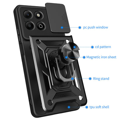 Puzdro pre Honor X6b, Techsuit, CamShield, Čierne