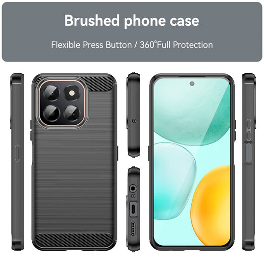 Puzdro pre Honor X6c, Techsuit, Karbón, Čierne