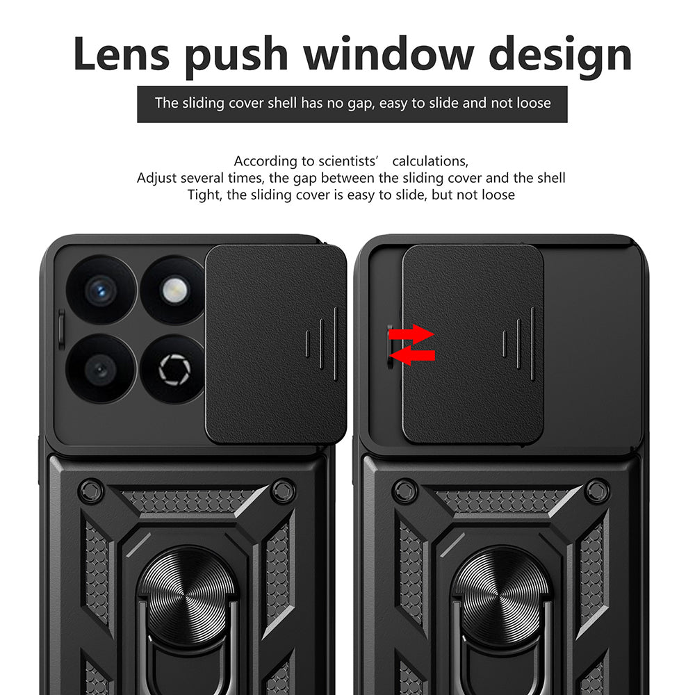 Case for Honor X7c / 200 Smart, Techsuit, CamShield, Black